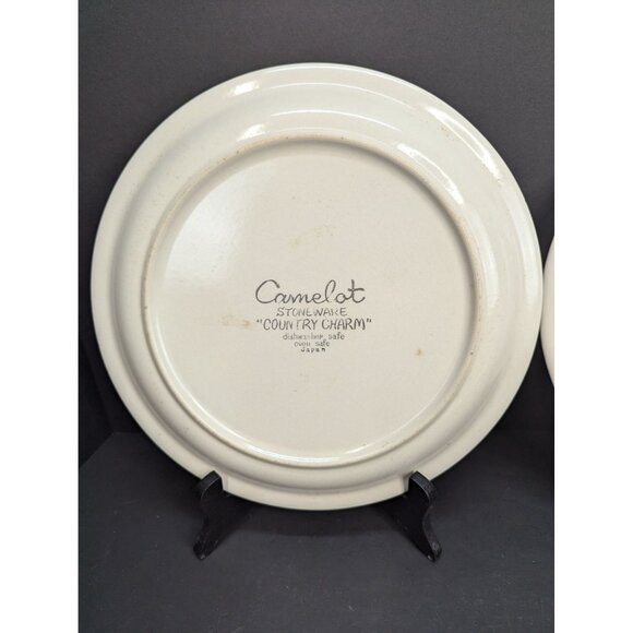 Camelot Stoneware Country Charm 10 3/4 Inch Dinner Plate Lot of 2 - Picture 5 of 7